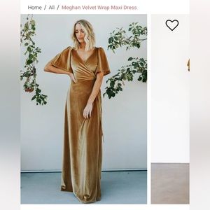 Mustard yellow wrap dress